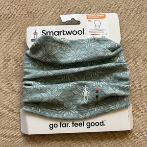 NEW Smartwool Thermal Merino Wool Neck Gaiter Kids Arctic Green Digi Snow